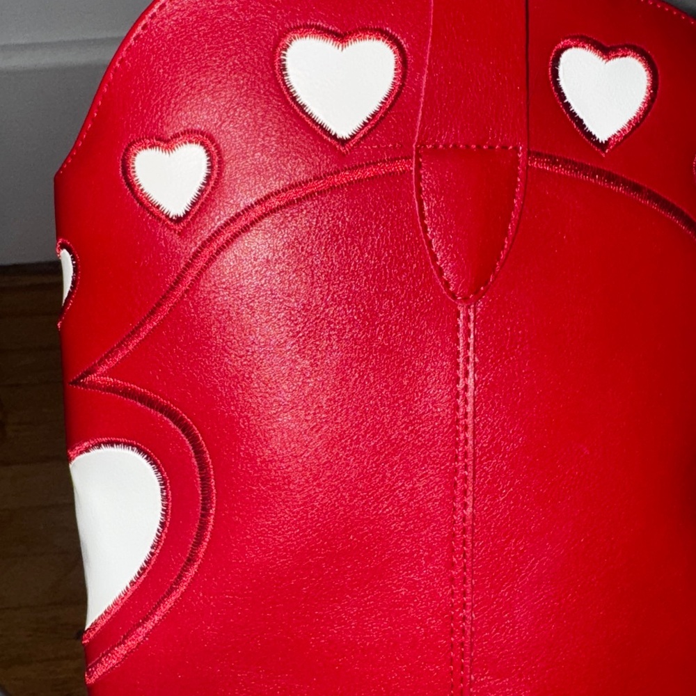 Princess Polly Red Heart Boots